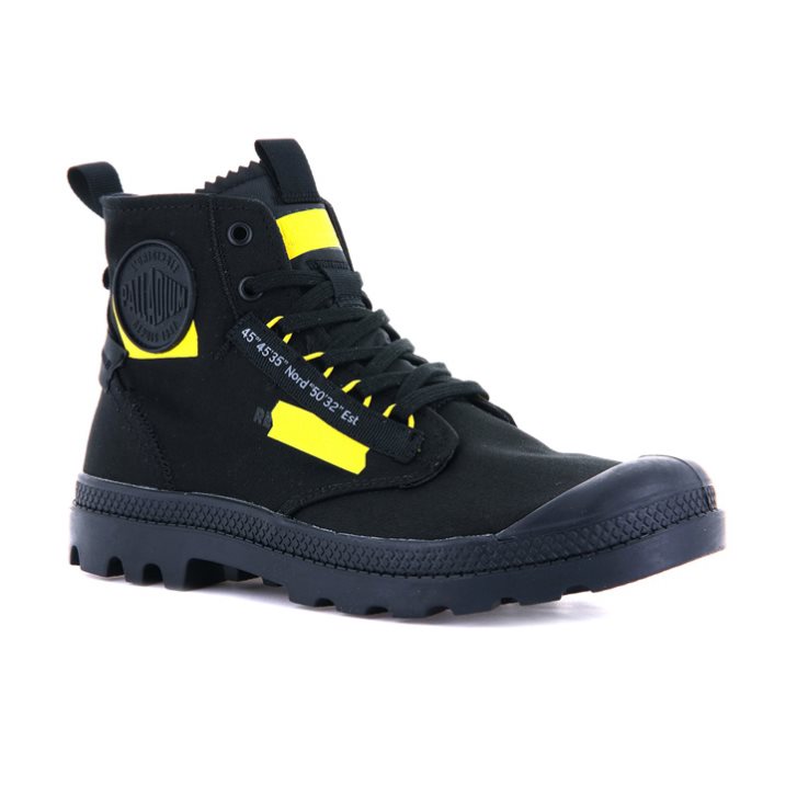 Palladium Pampa Hi Re-craft Women's Boots Black | UK Q734-GUF